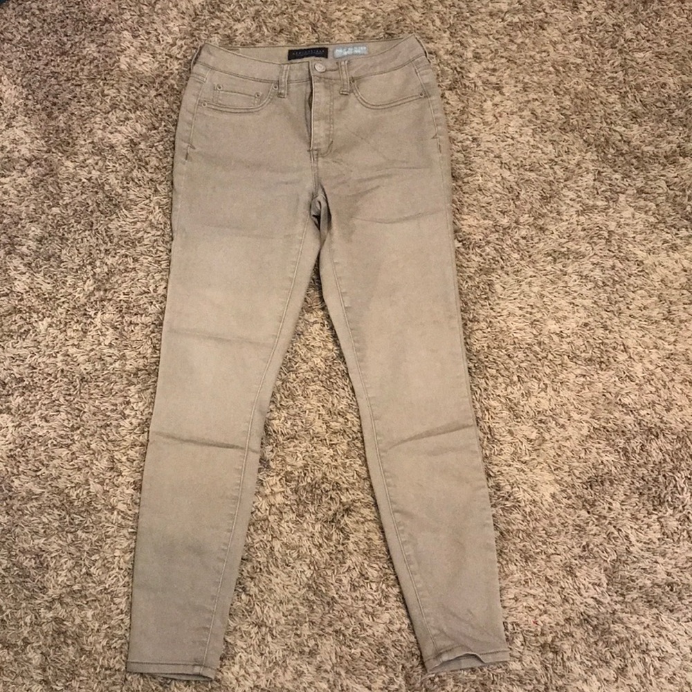 Tan skinny jeans